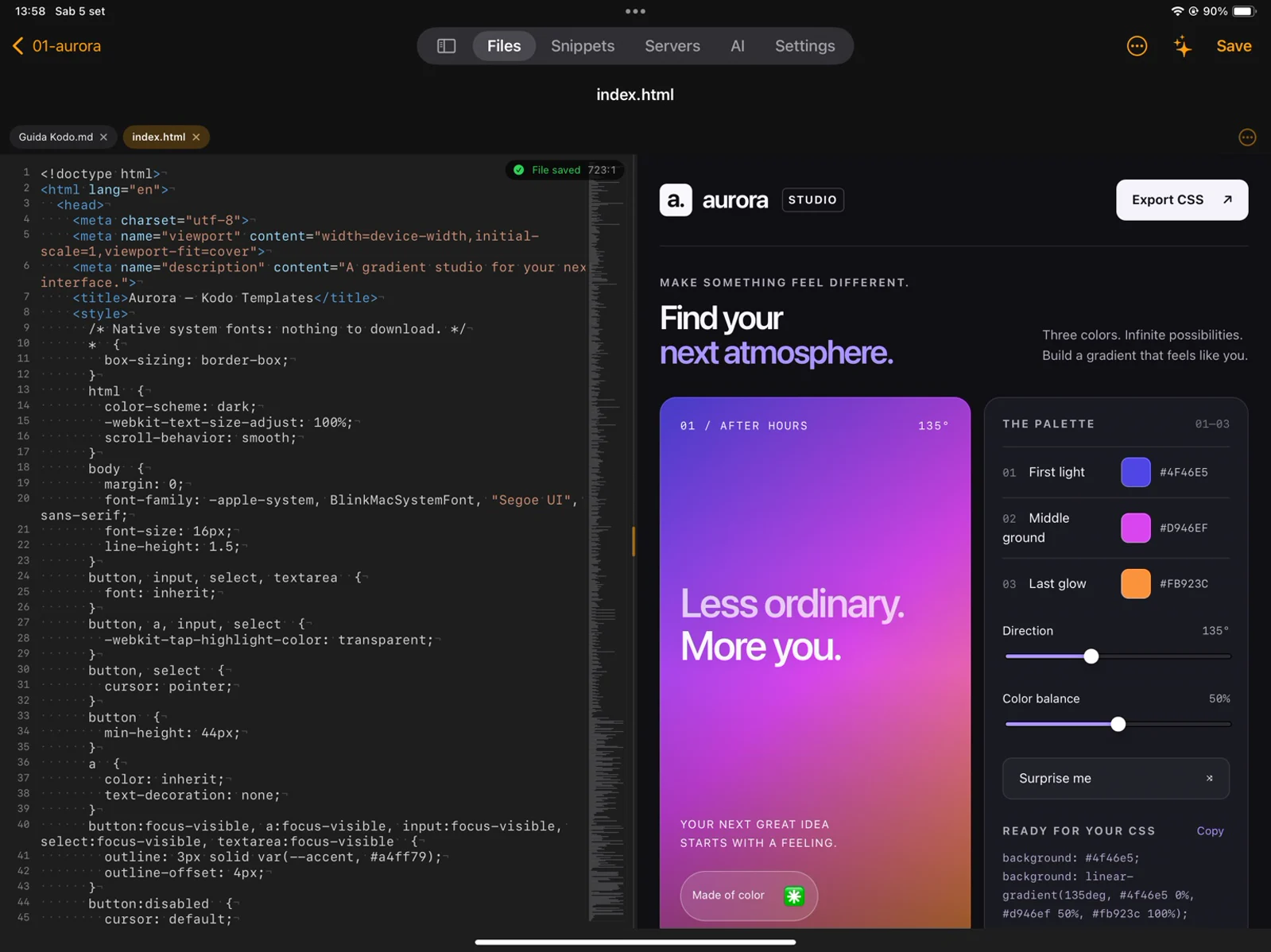 Kodo — Editor & preview